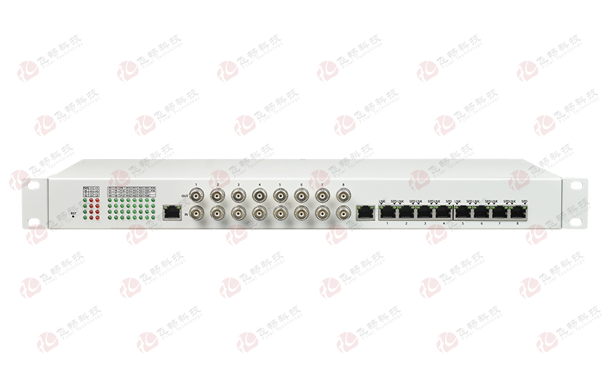 飛暢科技-32路電話+8E1+8FE物理隔離（1+1光備份，19英寸）電話光端機(jī)